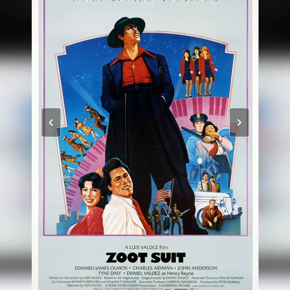 Zoot Suit is a 1981 American independent drama musical film‎ of the Broadway VHS
